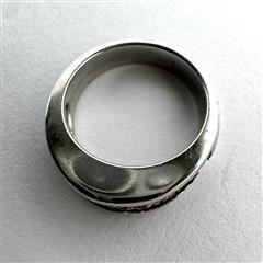 14K 585 White Gold 6.8G 0.26ctw Diamond Cluster Ring Size: 3.5!